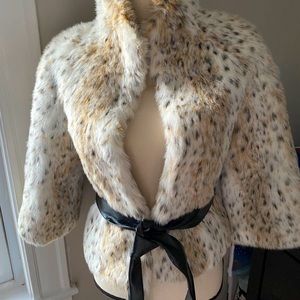 Aldo Faux Fur leopard print coat